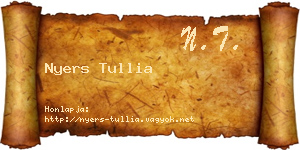 Nyers Tullia névjegykártya